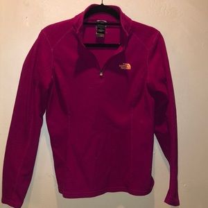 VEUC the north face maroon quarter zip top Med